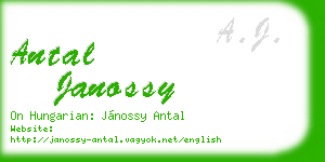 antal janossy business card